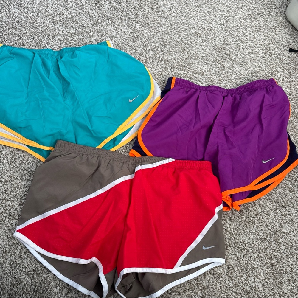 Nike Athletic Shorts Set - Teal, Purple, Red